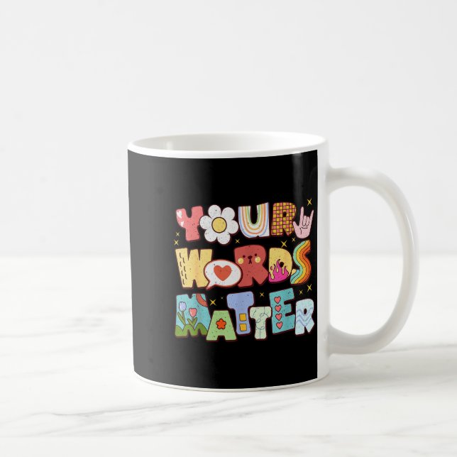 Retro Your Words Sped Special Education Teacher Ki Coffee Mug (Right)