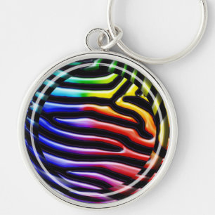 Retro Zebra 1 Keychain