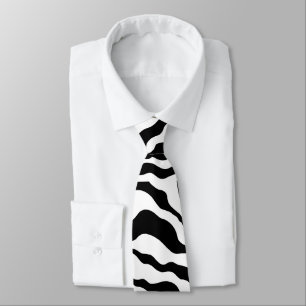 Retro Zebra Print Tie