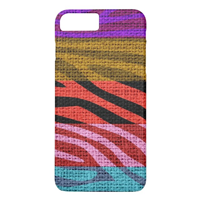 Retro Zebra Skin Print Pattern Burlap Rustic #12 Case-Mate iPhone Case (Back)
