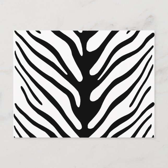 Retro Zebra Stripe Motif Postcard (Front)