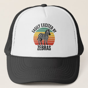 Retro Zebra Sunset with Fun Wild Spirit Trucker Hat