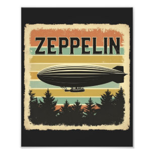 Retro Zeppelin Dirigible Airship Zepelin Zepplin Photo Print