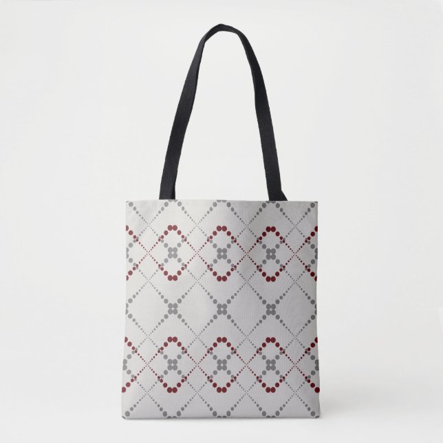 Retro zig zag geometric pattern tote bag (Front)
