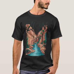 Retro Zion National Park The Narrows T-Shirt