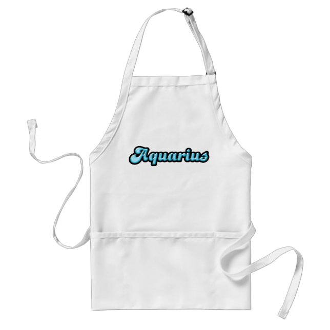 Retro Zodiac Aquarius Standard Apron (Front)