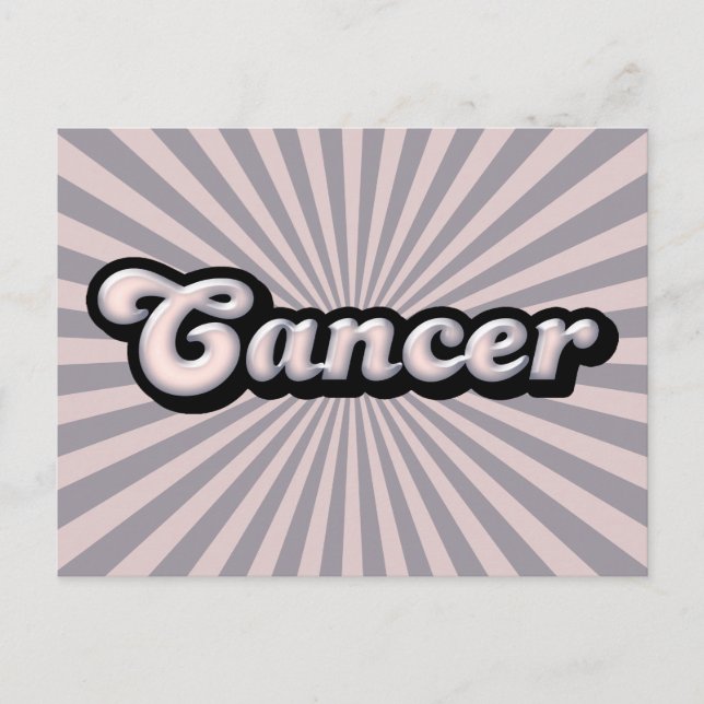 Retro Zodiac Cancer Postcard (Front)