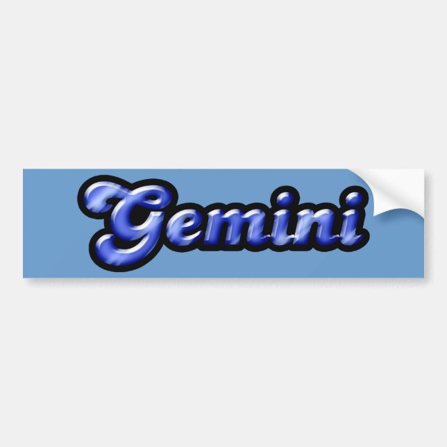 Retro Zodiac Gemini Bumper Sticker (Front)