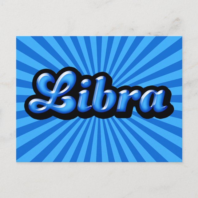 Retro Zodiac Libra Postcard (Front)