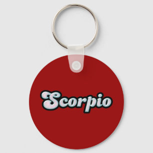 Retro Zodiac Opal Key Ring