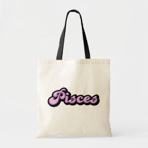 Retro Zodiac Pisces Tote Bag