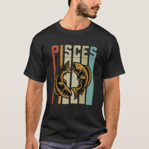 Retro Zodiac Pisces Vintage Style Astrology T-Shirt