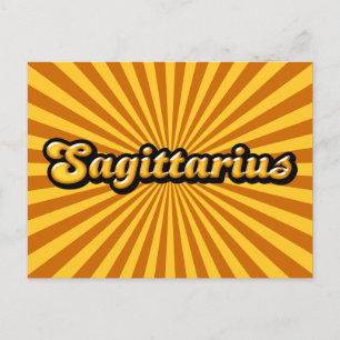 Retro Zodiac Sagittarius Postcard