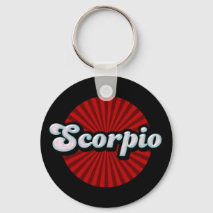 Retro Zodiac Scorpio Key Ring