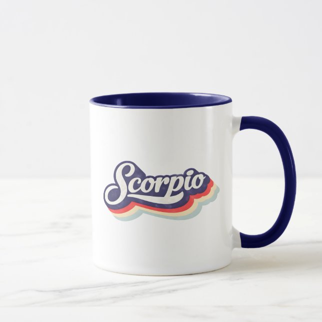 Retro Zodiac Sign Scorpio  Mug (Right)