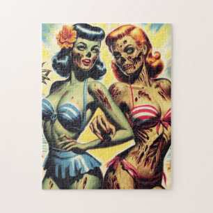 Retro Zombie Pin-ups Jigsaw Puzzle