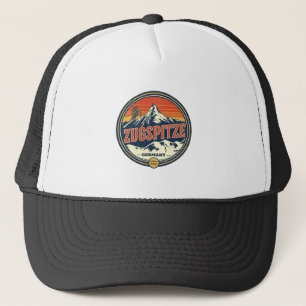 Retro Zugspitze bavarian outdoor nature gifts Trucker Hat
