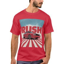 retrocar RUSH Retro Red Sports Car T-Shirt | Vint
