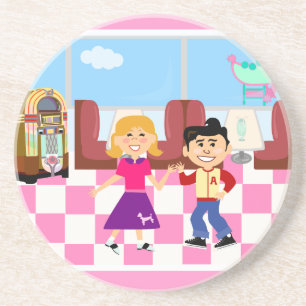 Retroville Sock Hop Diner Coaster