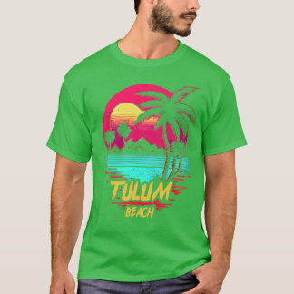 Retrowave Beach Tulum Beach T-Shirt