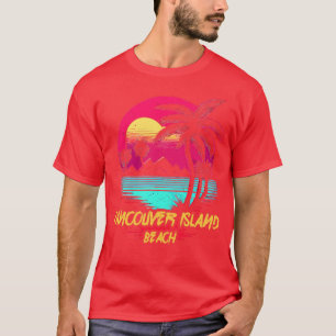 Retrowave Beach Vancouver Beach T-Shirt