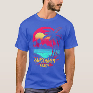 Retrowave Beach Vancouver Island Beach T-Shirt