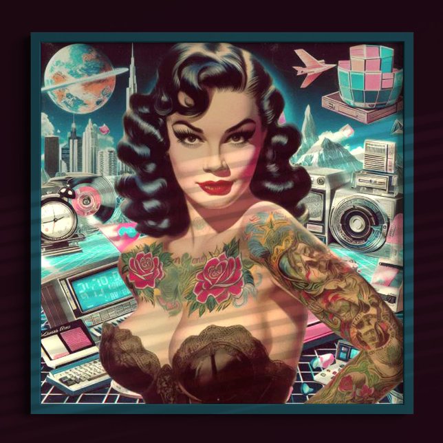 Retrowave Pin-up Poster (Creator Uploaded)