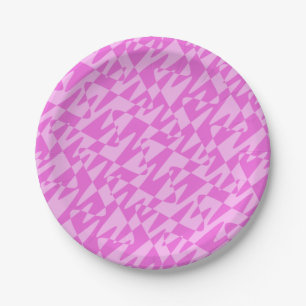 retrowave ripple - duo pink : paper plate