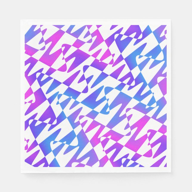 retrowave ripple - gradient twilight on white : napkin (Front)