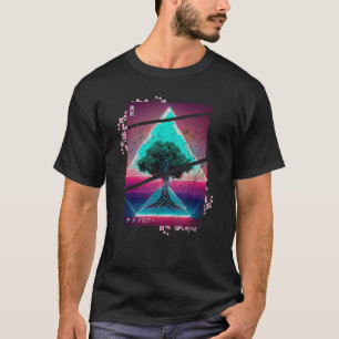 Retrowave roots of tree indie life and Lofi japan T-Shirt