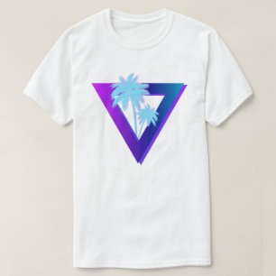 RETROWAVE SYNTHWAVE PALM TREES TRIANGLE SHIRT