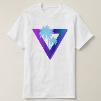RETROWAVE SYNTHWAVE PALM TREES TRIANGLE SHIRT