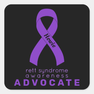 Rett Syndrome Advocate Black Square Sticker