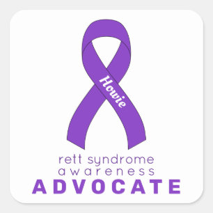 Rett syndrome Advocate White Square Sticker
