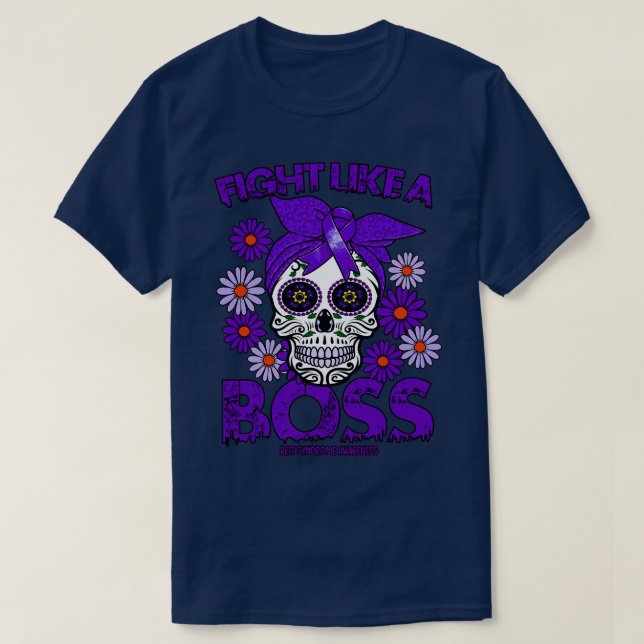 Rett Syndrome Awareness fight like a boss T-Shirt (Design Front)