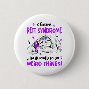 Rett Syndrome Awareness Month Ribbon Gifts 6 Cm Round Badge
