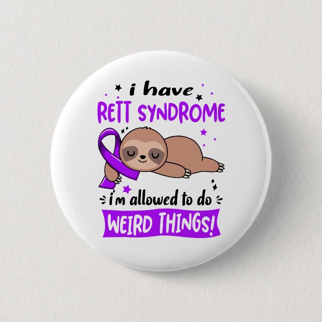 Rett Syndrome Awareness Month Ribbon Gifts 6 Cm Round Badge (Front)
