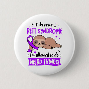 Rett Syndrome Awareness Month Ribbon Gifts 6 Cm Round Badge