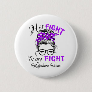 Rett Syndrome Awareness Month Ribbon Gifts 6 Cm Round Badge