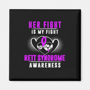 Rett Syndrome Awareness Month Rts Purple Ribbon Gi Magnet