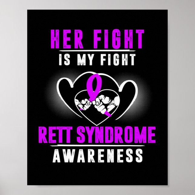 Rett Syndrome Awareness Month Rts Purple Ribbon Gi Poster (Front)