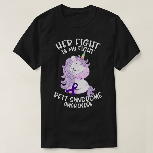 Rett Syndrome Awareness Month RTS Purple Ribbon Gi T-Shirt (Design Front)
