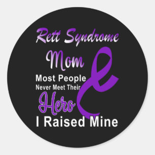 Rett Syndrome Awareness Mum Rett Disorder Family Classic Round Sticker