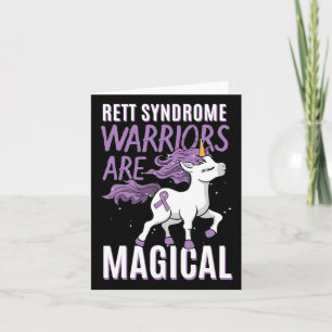 Rett Syndrome Awareness Rtt Warrior Purple Ribbon Card