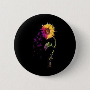Rett Syndrome Awareness Sunflower 6 Cm Round Badge