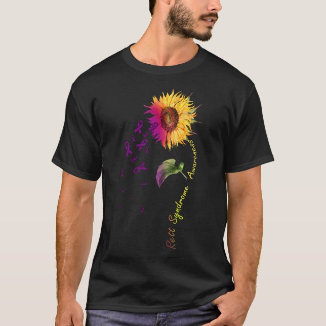 Rett Syndrome Awareness Sunflower  T-Shirt (Front)