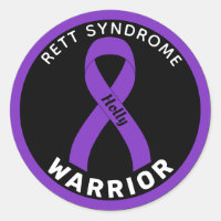 Rett Syndrome Warrior Ribbon Black