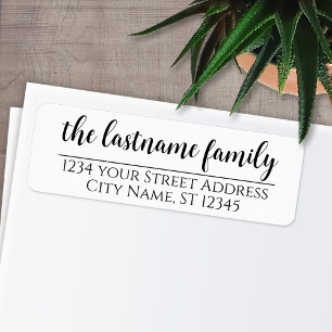 Return Address and Name - Mighty Love Script Label