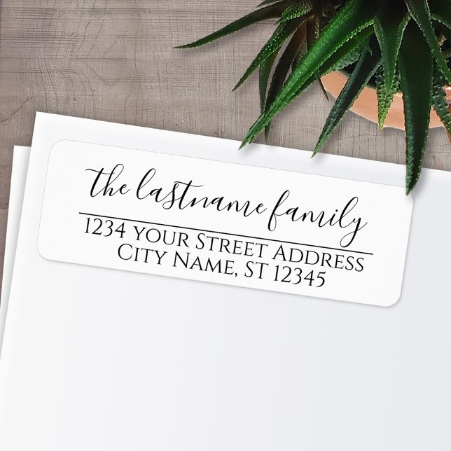 Return Address and Name - Morgana Script Label (Personalized Return Address Labels)