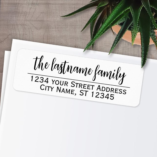 Return Address and Name - Romeo Juliet Script Label (Personalized Return Address Labels - Fun, modern fonts)